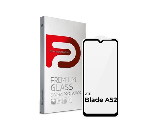 Скло захисне Armorstandart Full Glue ZTE Blade A52 Black (ARM65502)