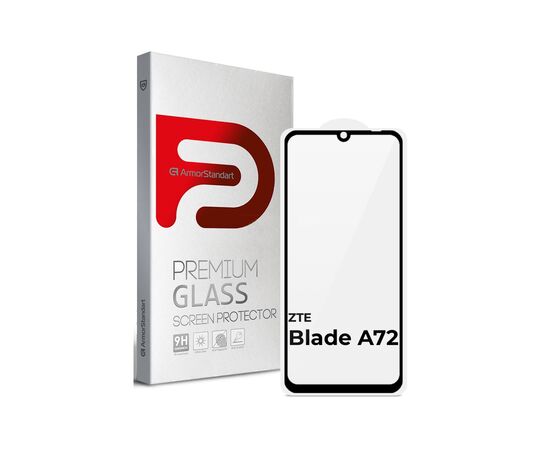 Стекло защитное Armorstandart Full Glue ZTE Blade A72 Black (ARM65503)