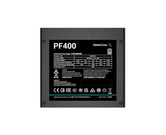 Блок питания Deepcool 400W PF400 (R-PF400D-HA0B-EU), изображение 2 Блок питания Deepcool 400W PF400 (R-PF400D-HA0B-EU), изображение 2