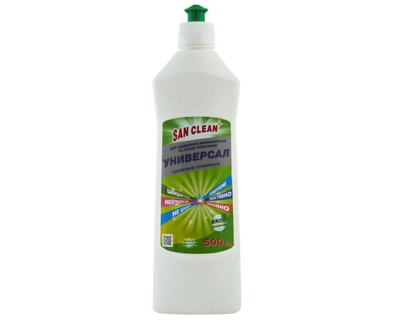 Жидкость для чистки ванн San Clean Генеральная уборка Яблоко 500 г (4820003540497)