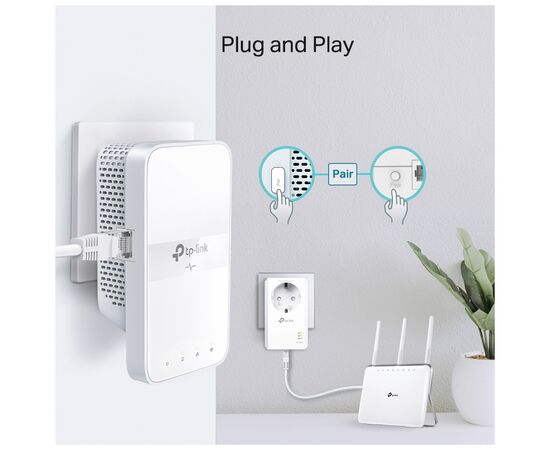 Адаптер Powerline TP-Link TL-WPA7617KIT, зображення 4 Адаптер Powerline TP-Link TL-WPA7617KIT, зображення 4