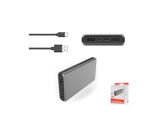 Батарея универсальная Hama ALU15HD 15000mAh Input:Micro-USB/Type-C, Output:Type-C(3A),2*USB-A(2,4A), Silver (00201656), изображение 4 Батарея универсальная Hama ALU15HD 15000mAh Input:Micro-USB/Type-C, Output:Type-C(3A),2*USB-A(2,4A), Silver (00201656), изображение 4