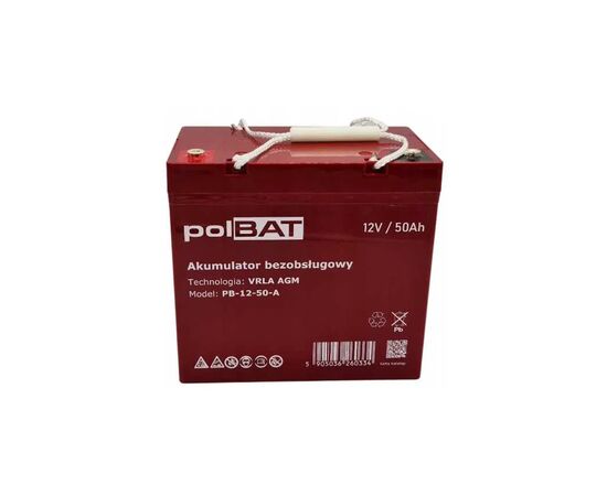 Батарея к ИБП polBAT AGM 12V-50Ah (PB-12-50-A), изображение 2 Батарея к ИБП polBAT AGM 12V-50Ah (PB-12-50-A), изображение 2