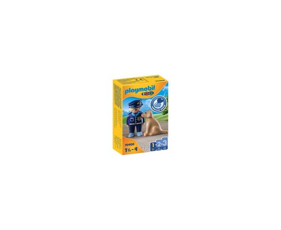 Конструктор Playmobil 1.2.3 Полицейский с собакой (70408)