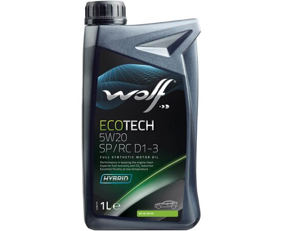 Моторное масло Wolf ECOTECH 5W20 SP/RC D1-3 1л (1050523)