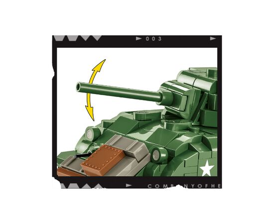 Конструктор Cobi Company of Heroes 3 Танк M4 Шерман, 615 деталей (COBI-3044), изображение 3 Конструктор Cobi Company of Heroes 3 Танк M4 Шерман, 615 деталей (COBI-3044), изображение 3
