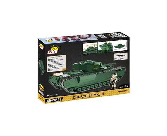 Конструктор Cobi Company of Heroes 3 Танк Mk III Черчилль, 654 деталей (COBI-3046), изображение 2 Конструктор Cobi Company of Heroes 3 Танк Mk III Черчилль, 654 деталей (COBI-3046), изображение 2