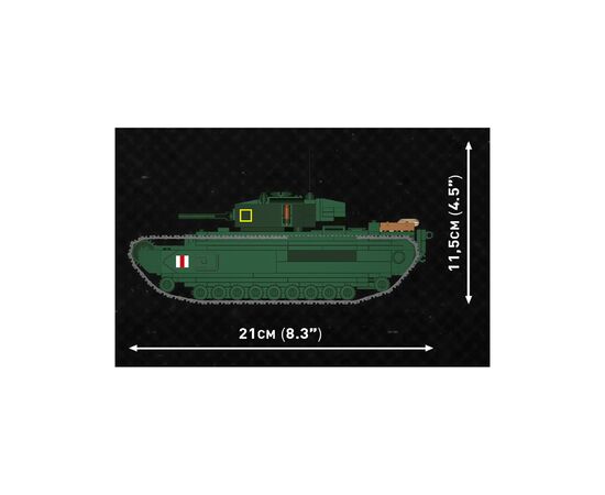 Конструктор Cobi Company of Heroes 3 Танк Mk III Черчилль, 654 деталей (COBI-3046), изображение 3 Конструктор Cobi Company of Heroes 3 Танк Mk III Черчилль, 654 деталей (COBI-3046), изображение 3