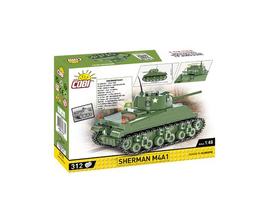 Конструктор Cobi Вторая Мировая Война Танк M4 Шерман, 312 деталей (COBI-2715), изображение 2