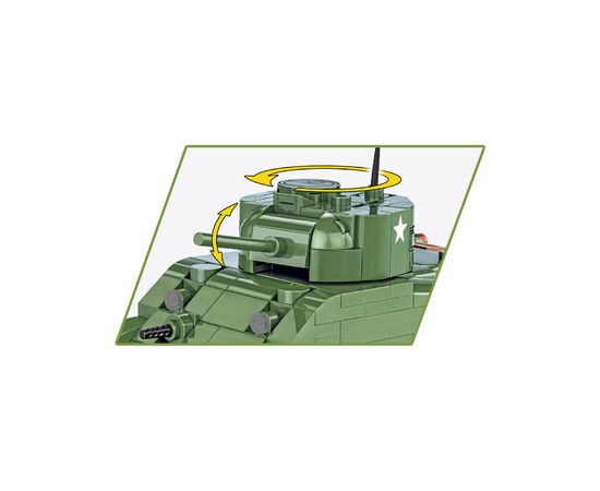 Конструктор Cobi Вторая Мировая Война Танк M4 Шерман, 312 деталей (COBI-2715), изображение 6