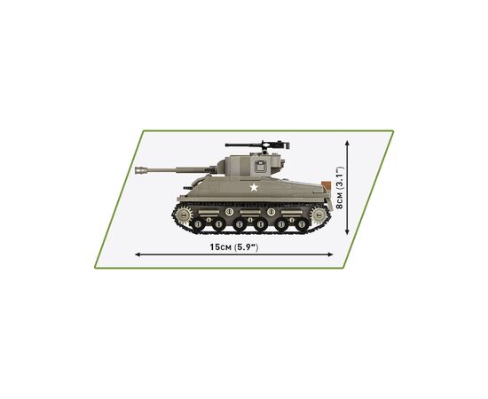 Конструктор Cobi Вторая Мировая Война Танк M4 Шерман, 320 деталей (COBI-2711), изображение 5 Конструктор Cobi Вторая Мировая Война Танк M4 Шерман, 320 деталей (COBI-2711), изображение 5