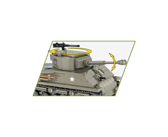Конструктор Cobi Вторая Мировая Война Танк M4 Шерман, 320 деталей (COBI-2711), изображение 6 Конструктор Cobi Вторая Мировая Война Танк M4 Шерман, 320 деталей (COBI-2711), изображение 6