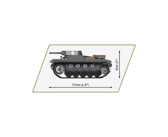 Конструктор Cobi Вторая Мировая Война Танк Panzer II, 250 деталей (COBI-2718), изображение 4 Конструктор Cobi Вторая Мировая Война Танк Panzer II, 250 деталей (COBI-2718), изображение 4