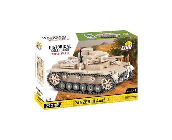 Конструктор Cobi Вторая Мировая Война Танк Panzer III, 292 деталей (COBI-2712), изображение 2 Конструктор Cobi Вторая Мировая Война Танк Panzer III, 292 деталей (COBI-2712), изображение 2