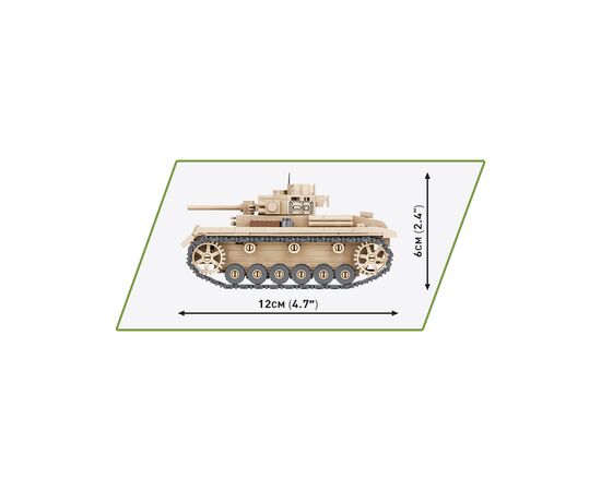 Конструктор Cobi Вторая Мировая Война Танк Panzer III, 292 деталей (COBI-2712), изображение 5 Конструктор Cobi Вторая Мировая Война Танк Panzer III, 292 деталей (COBI-2712), изображение 5