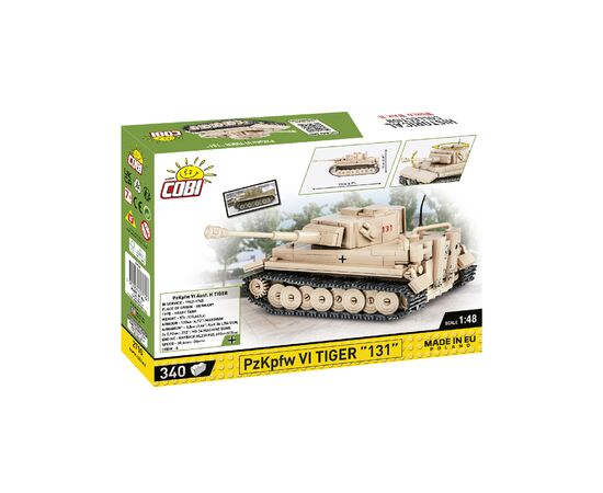 Конструктор Cobi Вторая Мировая Война Танк Тигр 131, 340 деталей (COBI-2710), изображение 2 Конструктор Cobi Вторая Мировая Война Танк Тигр 131, 340 деталей (COBI-2710), изображение 2