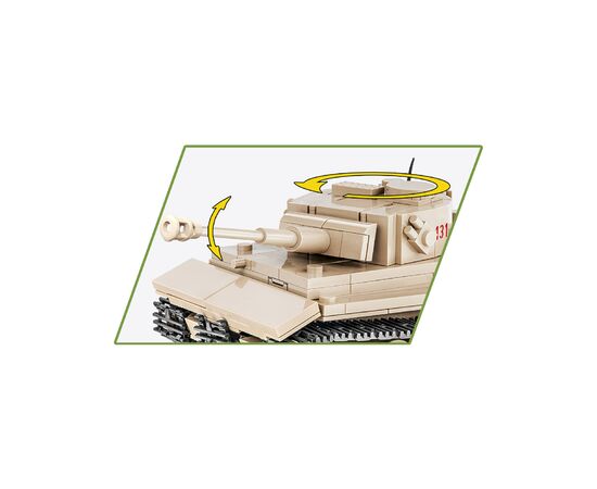 Конструктор Cobi Вторая Мировая Война Танк Тигр 131, 340 деталей (COBI-2710), изображение 6 Конструктор Cobi Вторая Мировая Война Танк Тигр 131, 340 деталей (COBI-2710), изображение 6