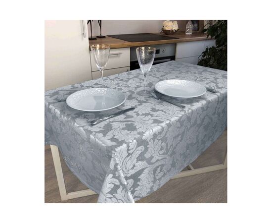 Скатерть Прованс Сияние Серое серебро D 200 (4823093436244), изображение 2 Скатерть Прованс Сияние Серое серебро D 200 (4823093436244), изображение 2