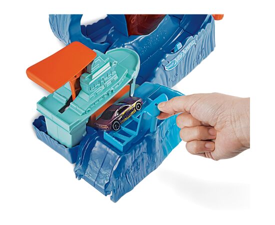 Автотрек Hot Wheels Голодная Акула-робот из серии "Измени цвет" (GJL12), изображение 6 Автотрек Hot Wheels Голодная Акула-робот из серии "Измени цвет" (GJL12), изображение 6