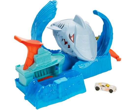 Автотрек Hot Wheels Голодная Акула-робот из серии "Измени цвет" (GJL12)