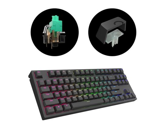 Клавиатура Dark Project One KD87A PBT Mechanical G3ms Sapphire Black (DP-KD-87A-000100-GMT), изображение 6 Клавиатура Dark Project One KD87A PBT Mechanical G3ms Sapphire Black (DP-KD-87A-000100-GMT), изображение 6