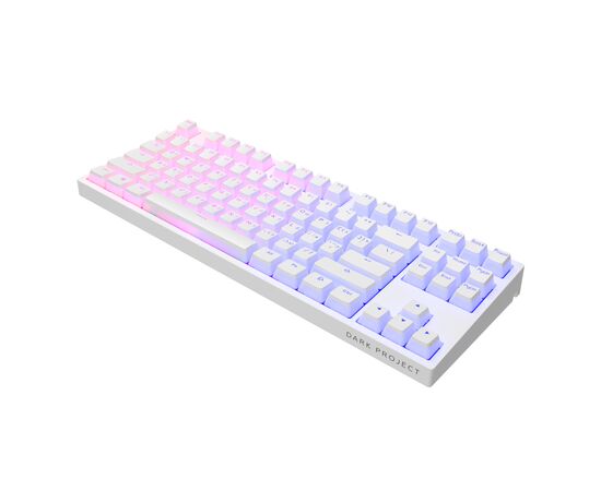 Клавиатура Dark Project KD87A PBT Mechanical Gateron Cap Teal White (DP-KD-87A-107700-GTC), изображение 3 Клавиатура Dark Project KD87A PBT Mechanical Gateron Cap Teal White (DP-KD-87A-107700-GTC), изображение 3