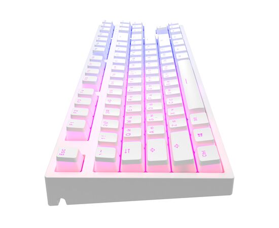 Клавиатура Dark Project KD87A PBT Mechanical Gateron Cap Teal White (DP-KD-87A-107700-GTC), изображение 4 Клавиатура Dark Project KD87A PBT Mechanical Gateron Cap Teal White (DP-KD-87A-107700-GTC), изображение 4