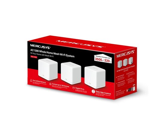Маршрутизатор Mercusys HALO-H30G-3-PACK, изображение 6 Маршрутизатор Mercusys HALO-H30G-3-PACK, изображение 6