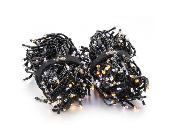 Гирлянда Twinkly Smart LED Cluster AWW, 400, BT + WiFi, Gen II, IP44 кабель ч (TWC400GOP-BEU), изображение 2 Гирлянда Twinkly Smart LED Cluster AWW, 400, BT + WiFi, Gen II, IP44 кабель ч (TWC400GOP-BEU), изображение 2