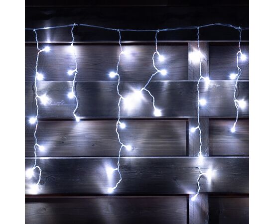 Гирлянда Novogod`ko бахрома 84 LED, холодный белый, 2,1*0,7м, 8 режимов (973769)
