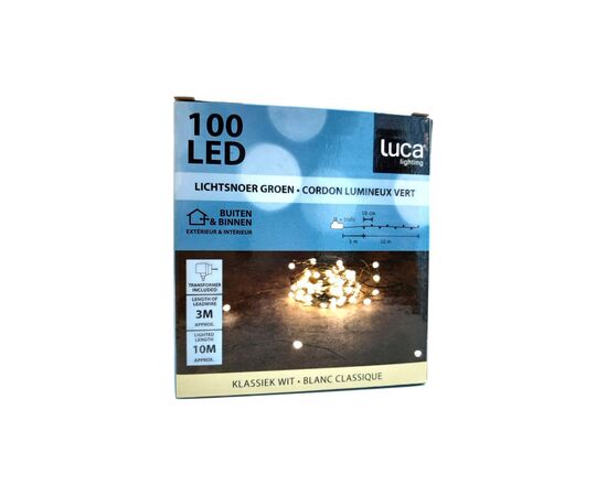 Гирлянда Luca Lighting Струна зеленая, 13 м теплый белый (8718861853124), изображение 4 Гирлянда Luca Lighting Струна зеленая, 13 м теплый белый (8718861853124), изображение 4