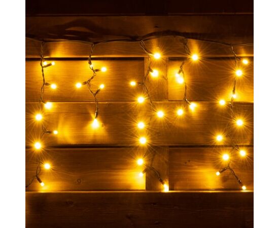 Гірлянда Novogod`ko вулична Бахрома, 150 LED, IP65, біл. тепл., чорний провід, 5,5 (801192)