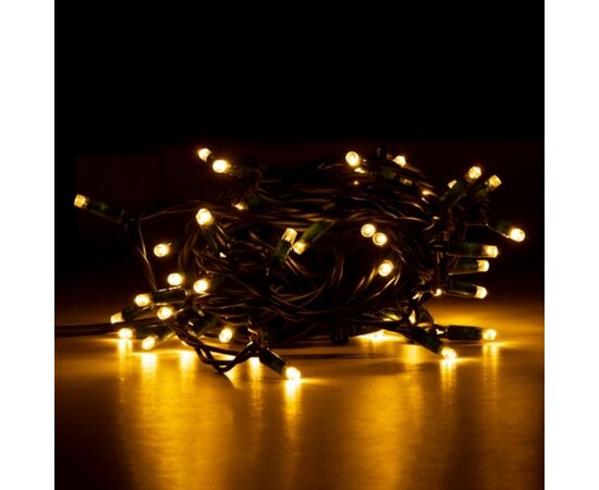 Гірлянда Novogod`ko вулична, 65 LED, IP65, білий теплий, зелений провід, 12,25 м (801190)