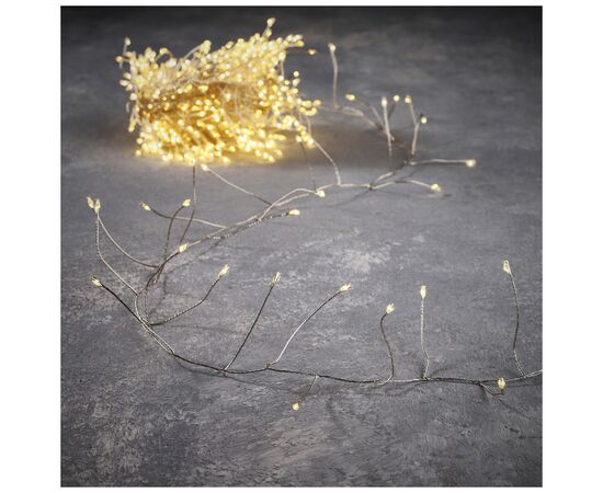Гірлянда Luca Lighting кластер, срібна струна, 20 м, теплий білий (8718861852684)