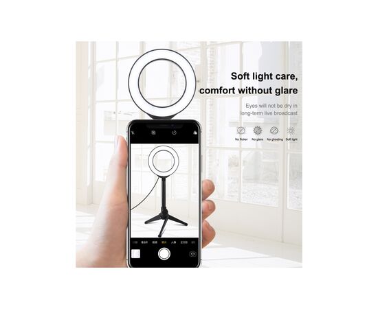 Набор блогера Puluz Ring USB LED lamp PKT3084B 4.7" + table stand (PKT3084B), изображение 2 Набор блогера Puluz Ring USB LED lamp PKT3084B 4.7" + table stand (PKT3084B), изображение 2