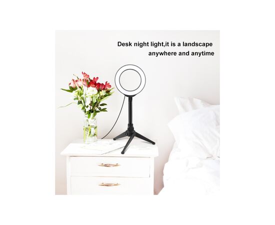 Набор блогера Puluz Ring USB LED lamp PKT3084B 4.7" + table stand (PKT3084B), изображение 3 Набор блогера Puluz Ring USB LED lamp PKT3084B 4.7" + table stand (PKT3084B), изображение 3