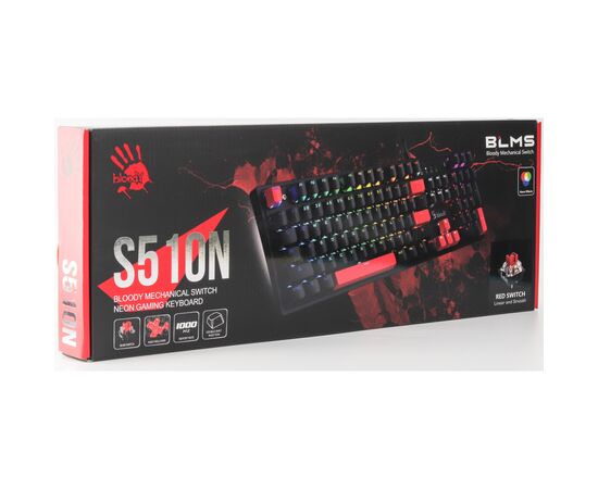 Клавіатура A4Tech Bloody S510N BLMS USB Fire Black (Bloody S510N Fire Black), зображення 7 Клавіатура A4Tech Bloody S510N BLMS USB Fire Black (Bloody S510N Fire Black), зображення 7