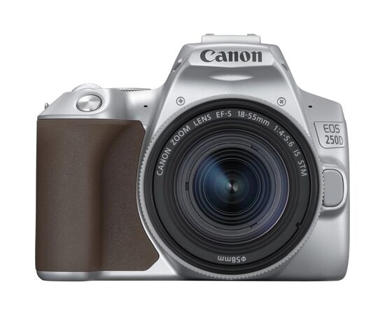 Цифровой фотоаппарат Canon EOS 250D kit 18-55 IS STM Silver (3461C003), изображение 2 Цифровой фотоаппарат Canon EOS 250D kit 18-55 IS STM Silver (3461C003), изображение 2