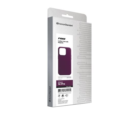 Чехол для моб. телефона Armorstandart FAKE Leather Case Apple iPhone 14 Pro Dark Cherry (ARM64398), изображение 3 Чехол для моб. телефона Armorstandart FAKE Leather Case Apple iPhone 14 Pro Dark Cherry (ARM64398), изображение 3