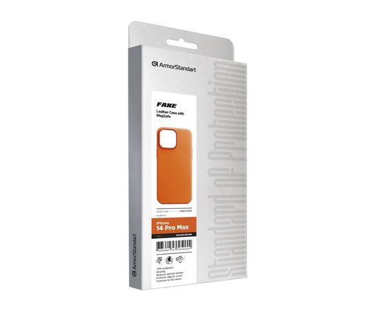 Чехол для моб. телефона Armorstandart FAKE Leather Case Apple iPhone 14 Pro Max Golden Brown (ARM64463), изображение 4 Чехол для моб. телефона Armorstandart FAKE Leather Case Apple iPhone 14 Pro Max Golden Brown (ARM64463), изображение 4