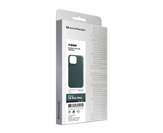 Чехол для моб. телефона Armorstandart FAKE Leather Case Apple iPhone 14 Pro Max Shirt Green (ARM64402), изображение 3 Чехол для моб. телефона Armorstandart FAKE Leather Case Apple iPhone 14 Pro Max Shirt Green (ARM64402), изображение 3
