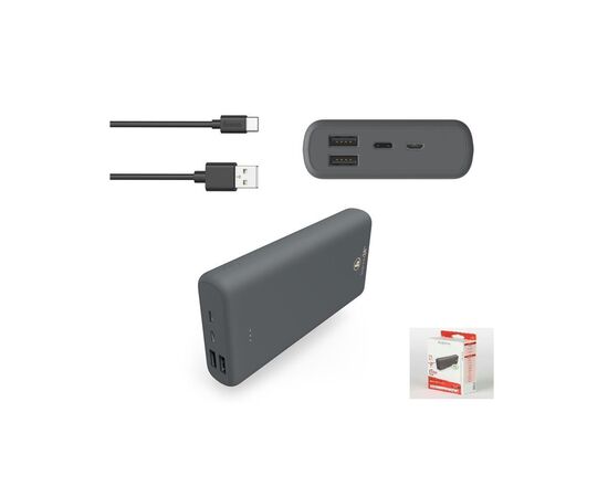 Батарея универсальная Hama Supreme 24HD 24000mAh Grey (00201670), изображение 4 Батарея универсальная Hama Supreme 24HD 24000mAh Grey (00201670), изображение 4