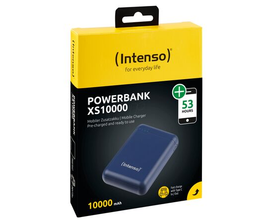 Батарея универсальная Intenso XS10000 10000mAh microUSB, USB-A, USB Type-C, Blue (7313535), изображение 2 Батарея универсальная Intenso XS10000 10000mAh microUSB, USB-A, USB Type-C, Blue (7313535), изображение 2