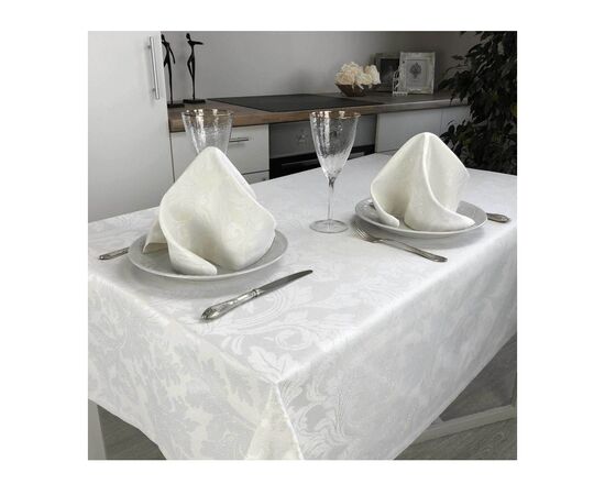 Салфетка на стол Прованс Сияние Белое серебро 40х40 (4823093436077), изображение 3 Салфетка на стол Прованс Сияние Белое серебро 40х40 (4823093436077), изображение 3