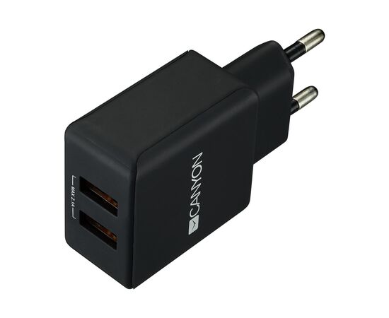 Зарядное устройство Canyon 2xUSB AC (CNE-CHA03B)