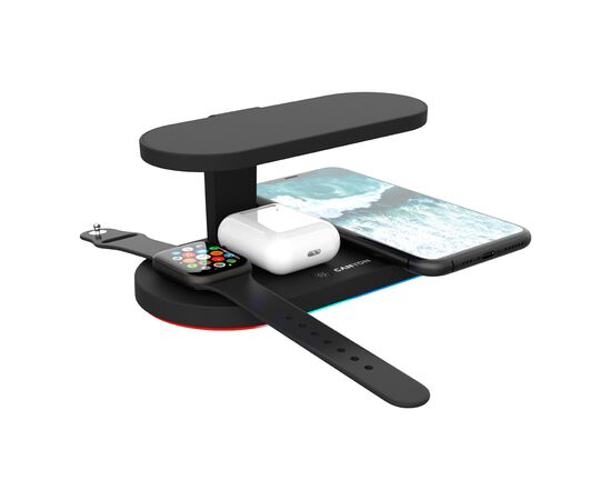 Зарядное устройство Canyon 5in1 Wireless charger with UV sterilizer (CNS-WCS501B), изображение 5 Зарядное устройство Canyon 5in1 Wireless charger with UV sterilizer (CNS-WCS501B), изображение 5