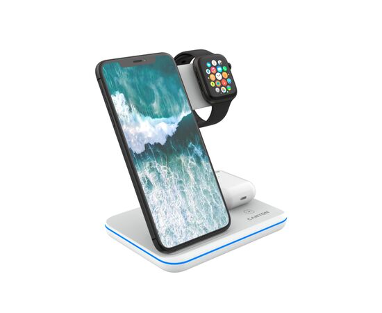 Зарядное устройство Canyon WS-303 3in1 Wireless charger (CNS-WCS303W), изображение 3 Зарядное устройство Canyon WS-303 3in1 Wireless charger (CNS-WCS303W), изображение 3