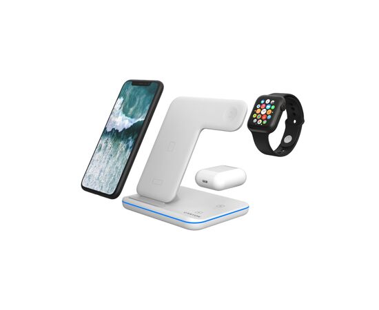Зарядное устройство Canyon WS-303 3in1 Wireless charger (CNS-WCS303W), изображение 6 Зарядное устройство Canyon WS-303 3in1 Wireless charger (CNS-WCS303W), изображение 6