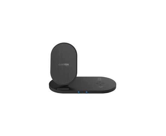 Зарядное устройство Canyon 2in1 Wireless 10W/7.5W/5W Type-C 1.2 m (CNS-WCS202B)