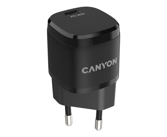 Зарядное устройство Canyon PD 20W black (CNE-CHA20B05), изображение 2 Зарядное устройство Canyon PD 20W black (CNE-CHA20B05), изображение 2